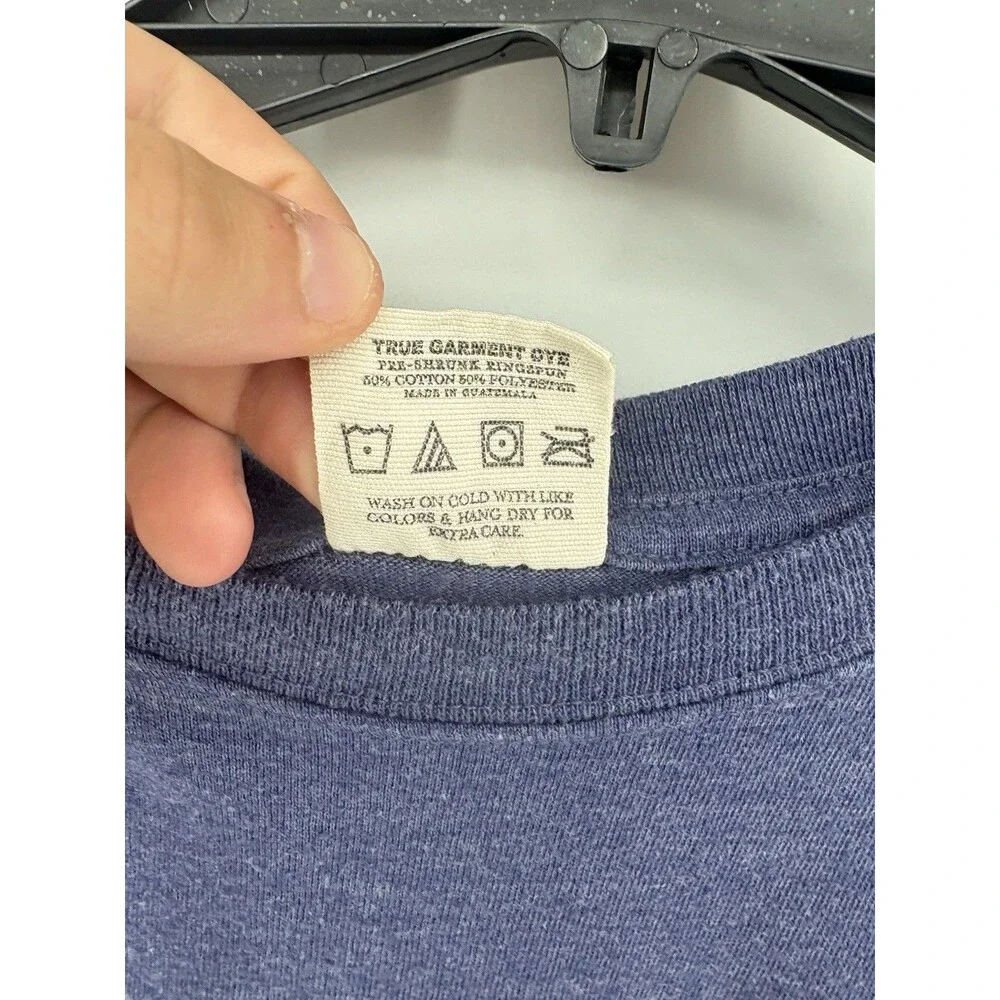 Burlebo Men’s Blue Flag Pocket Tee Shirt Ronald Reagan Quote Size Large